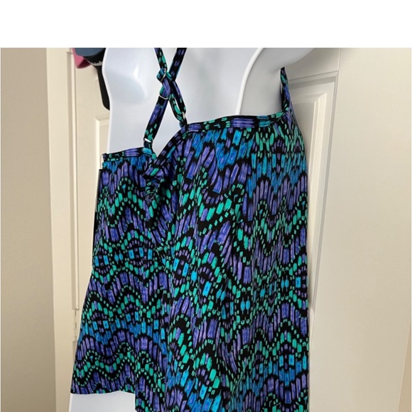 NWT Women's Tankini Top, DREAMSUIT by
Miracle Brands. Black Blue Purple. - Picture 2 of 10